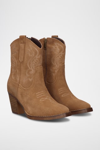 Botines de piel - Marrón