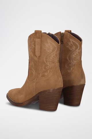 Botines de piel - Marrón