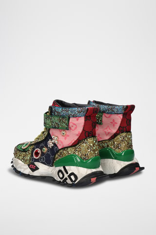 Zapatillas altas de piel - Verde