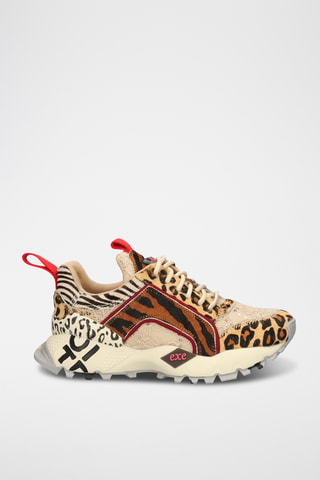 Zapatillas de piel - Marrón