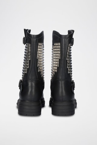 Botines de piel - Negro