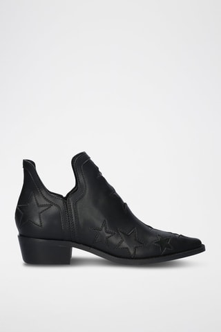 Low boots en cuir - Noir