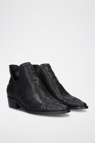 Low boots en cuir - Noir