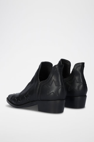 Low boots en cuir - Noir