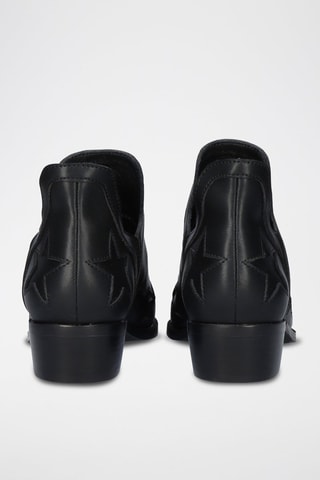 Low boots en cuir - Noir