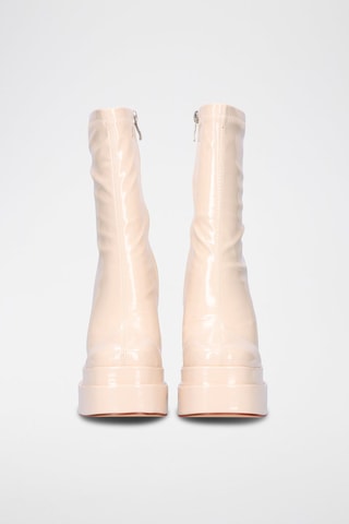 Botines con plataforma - Beige