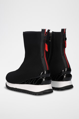 Botines de cuña - Negro