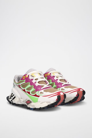 Zapatillas de piel con plataforma - Topo