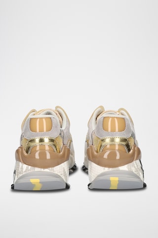 Zapatillas de piel con plataforma - Gris