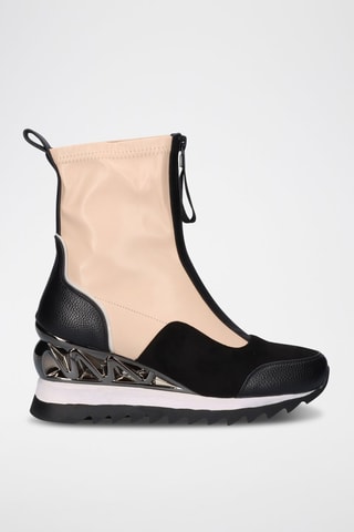 Botines de cuña - Beige
