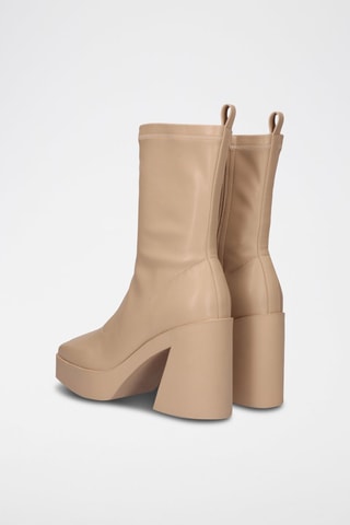 Botines con plataforma - Nude