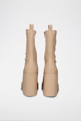 Botines con plataforma - Nude