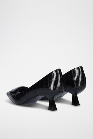 Zapatos con brillo de tacón - Negro