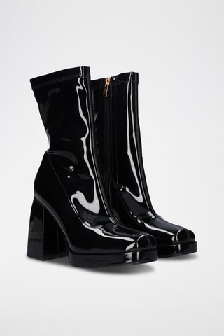 Botines de charol - Negro