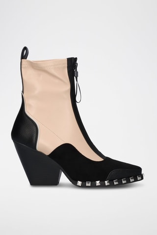 Botines - Beige y negro