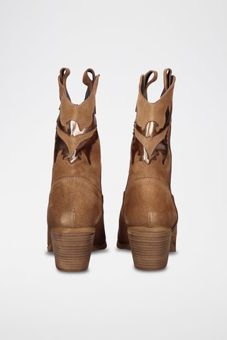 Botas camperas de piel - Marrón