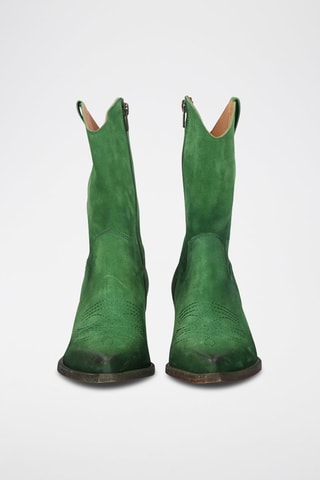 Botas camperas de piel - Verde