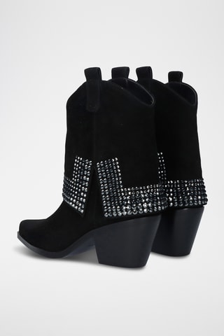 Botines de piel - Negro