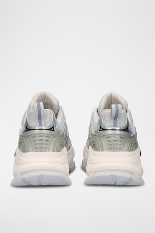 Zapatillas de piel con plataforma - Gris