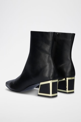 Botines de piel - Negro