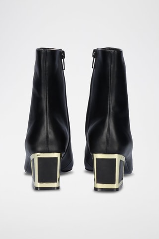 Botines de piel - Negro