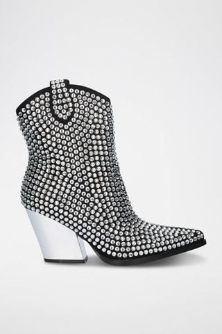 Botines - Negro y plateado