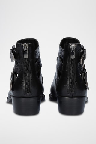 Botines de piel - Negro