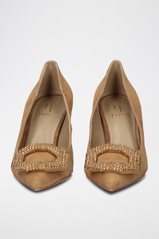 Zapatos de piel de tacón - Camel