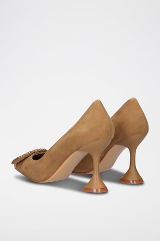 Zapatos de piel de tacón - Camel
