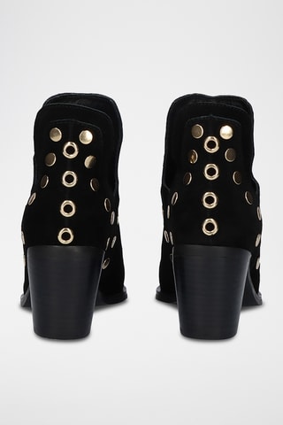 Botines de piel - Negro
