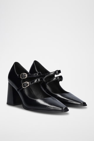 Babies vernies à talons - Noir