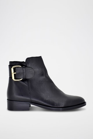 Botines de piel - Negro