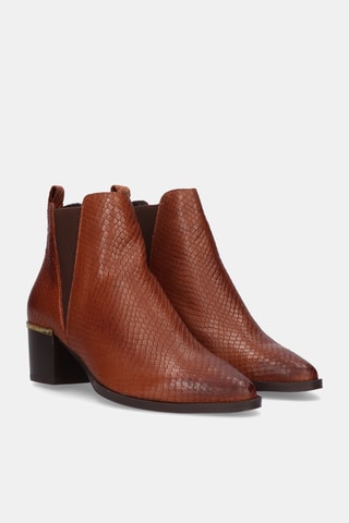 Bottines en cuir - Marron