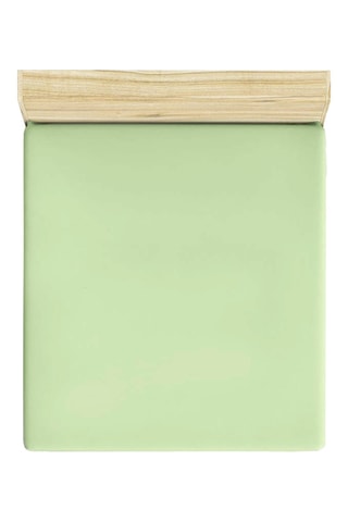 Sábana bajera de algodón 61 hilos/cm² - Verde claro