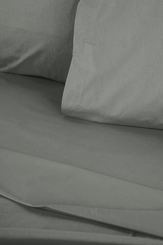 Sábana bajera de algodón reforzado 155 hilos/cm² Tonne Verte - Gris