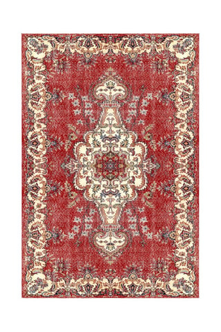 2 alfombras de baño - Rojo - 50 x 60 cm, 60 x 100 cm