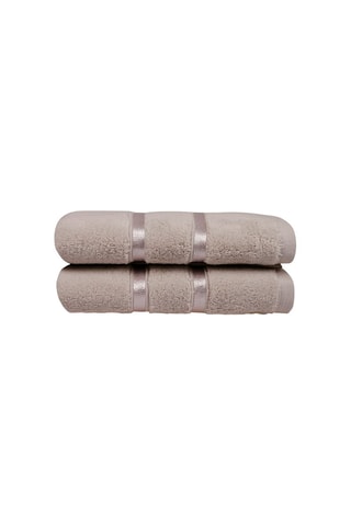 2 toallas de tocador Dolce - Beige - 50 x 90 cm