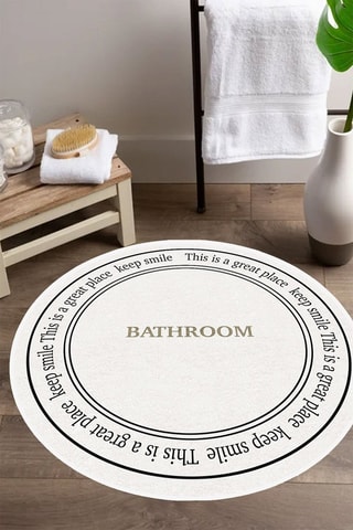 Tapis de bain - Blanc - 80 x 80 cm