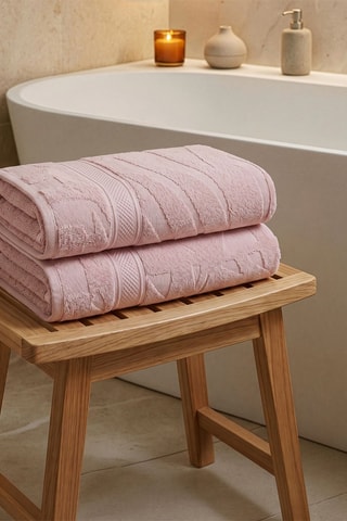 2 toallas de ducha Pataya - Rosa