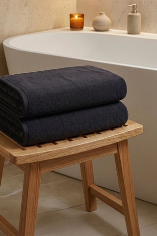 2 draps de douche Verona - Anthracite