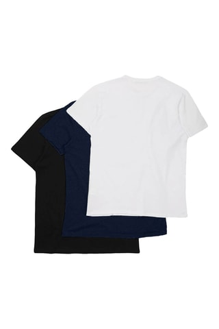 3 camisetas - Blanco, negro y azul