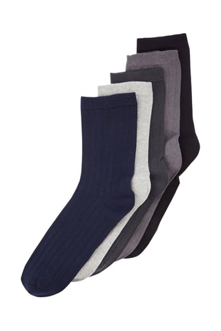 5 paires de chaussettes - Bleu, jaune et rouge