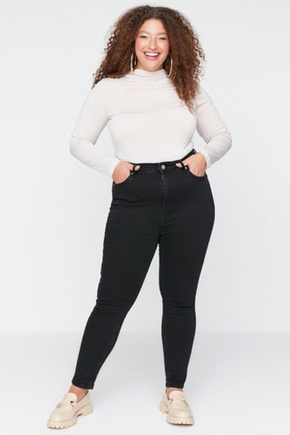 Jeans skinny a vita alta - Nero