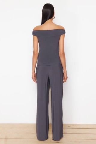 Top et pantalon taille haute - Gris