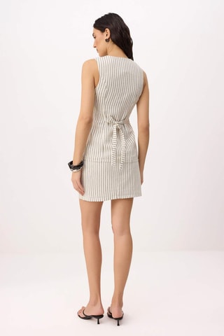 Gilet sans manches et minijupe taille haute - Blanc