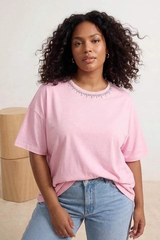 T-shirt relaxed - Rose