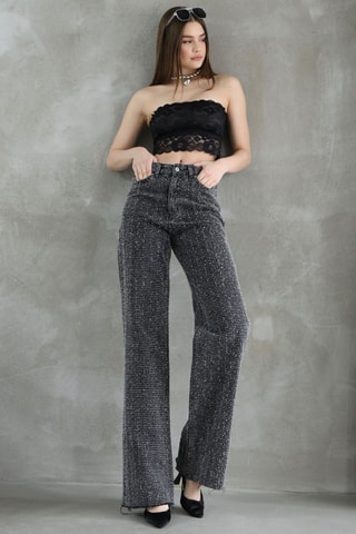 Jeans wide legs - Nero