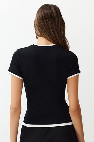 T-shirt slim - Blanc et noir