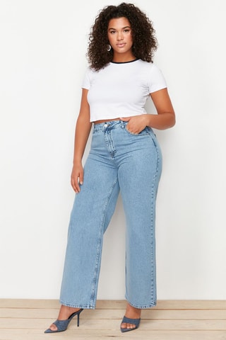 Jeans a vita alta - Blu