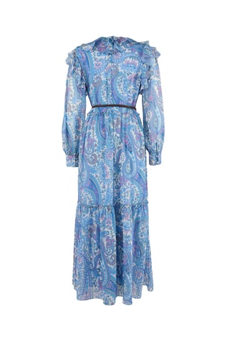 Robe longue - Bleu, jaune et rouge